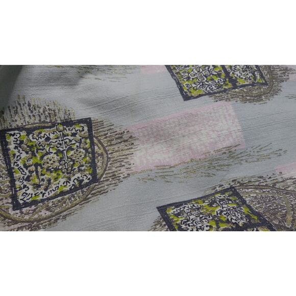 MCM Curtain Panels Pink Gold Vintage 42x54ea Lot of 2 Atomic Decor Barkcloth - Picture 11 of 13